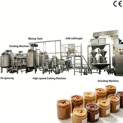 Un bon prix. Ligne de production de beurre de cacahuète/beurre de noix de cajou/beurre de pistache de 500 kg/h à 2000 kg/h avec équipement de traitement de beurre de noix en matériau SS304 en ligne
