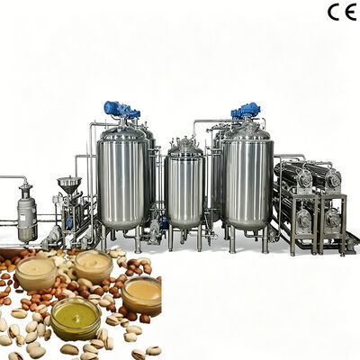 Mélange de beurre de cacahuète entièrement automatique/réservoir de refroidissement pâte de pistache faisant la machine avec contrôle de programme PLC