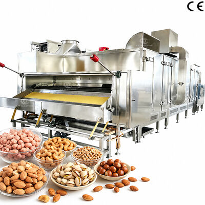 Un bon prix. 300 kg/h-1000 kg/h personnalisable Type de ceinture continue Noix Machine de torréfaction Cuisinier commercial avec panneau de commande PLC en ligne