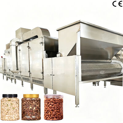 Rôtissoire continue multifonctionnelle de noix de cajou de Machine de torréfaction de noix de 300 kg/h-500 kg/h avec le contrôle de PLC pour la cuisson de noix