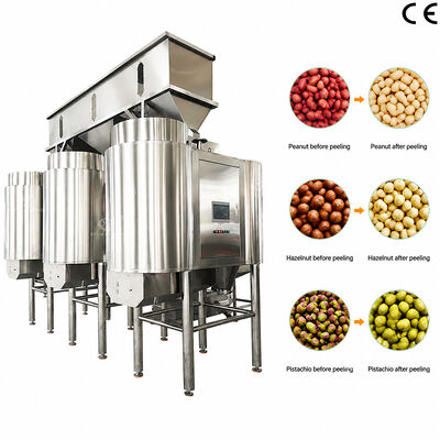 Machine à éplucher les noisettes de qualité industrielle Machine de blanchiment des noisettes à air personnalisable avec certification CE