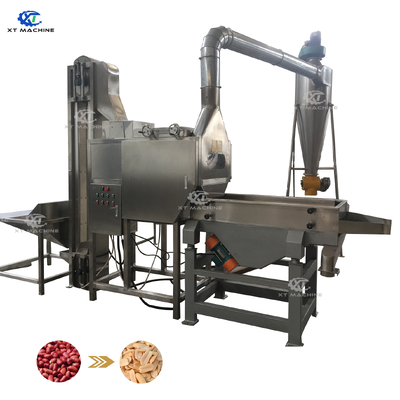 800-1000 kg/h Capacité Machine à blanchiment de cacahuètes à fente pour ligne de transformation de pâte d'arachide