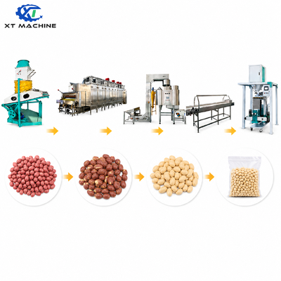 Un bon prix. Machine de blanchiment de cacahuètes à air chaud SUS304 de 400-600 kg/h avec un taux d'épluchage de 95-97 % pour la ligne de production de cacahuètes blanchies en ligne