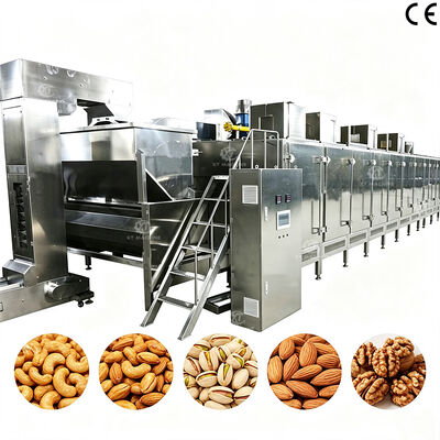 Machine de torréfaction continue de cacao et d'amande à température réglable pour les usines de transformation de fruits secs