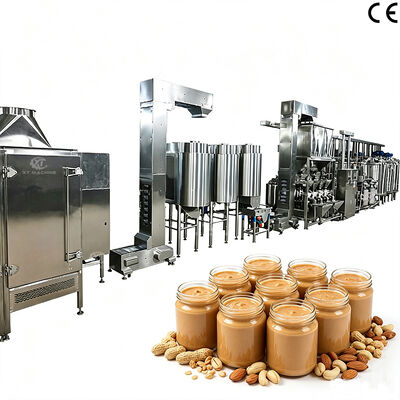 Un bon prix. Ligne automatique pour mantequilla de cacahuete crujiente et mantequilla de almendra multisabor, processus de fruits secs en ligne
