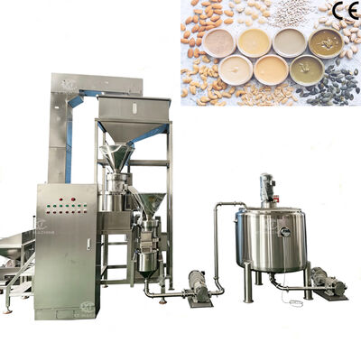 Un bon prix. Ligne de production de beurre de cacahuète de type simple 500 kg/h Machine de broyage de beurre de pistache automatique avec contrôle PLC en ligne
