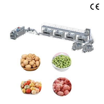Ligne de production entièrement automatique de friture de cacahuètes enrobées OEM, ligne de traitement de noix de cajou et d'amandes